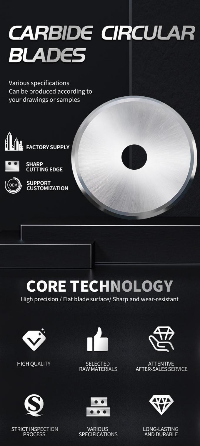 ওএম / ওডিএম বৃত্তাকার ছুরি কাটিয়া গামযুক্ত টেপ কাগজ টিউব কাটিয়া বৃত্তাকার ব্লেড 3